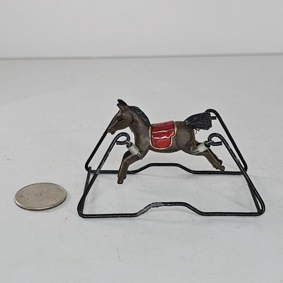 Vintage Concord Miniatures Rocking Riding Horse Dollhouse 1970s 1:12 - Picture 6 of 8